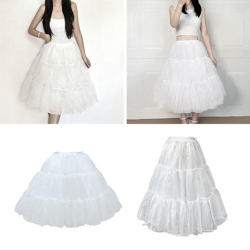 Without hoop petticoat white - hoop,