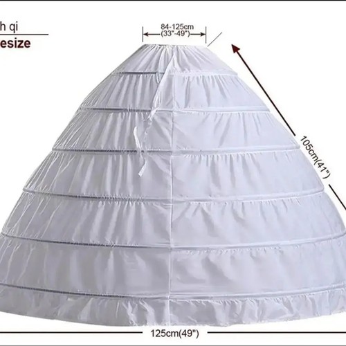 White hoop crinoline - white,