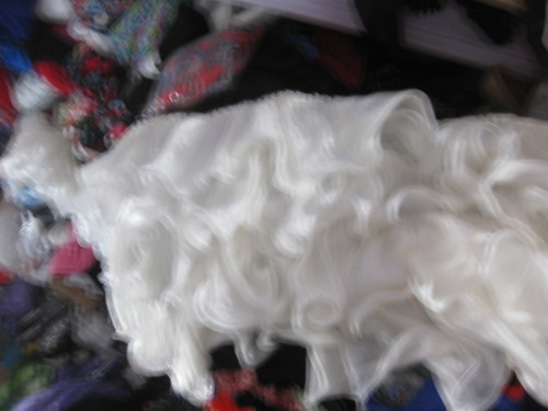 Ivory satin ruffle - satin, extention