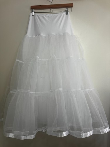 White tiered petticoat - tiered,