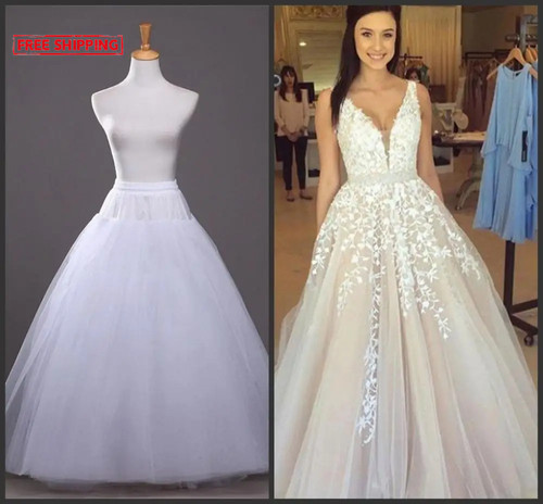 White tulle petticoat line - tulle, a-line